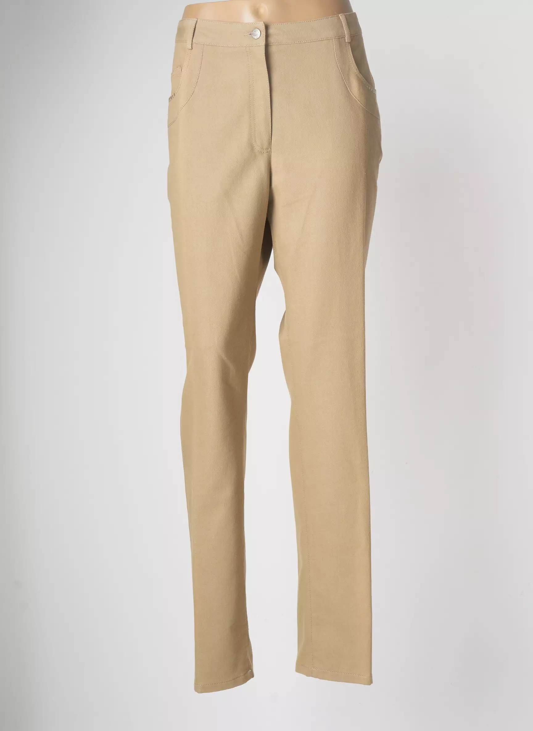 Pauporte Pantalons Slim Femme couleur marron