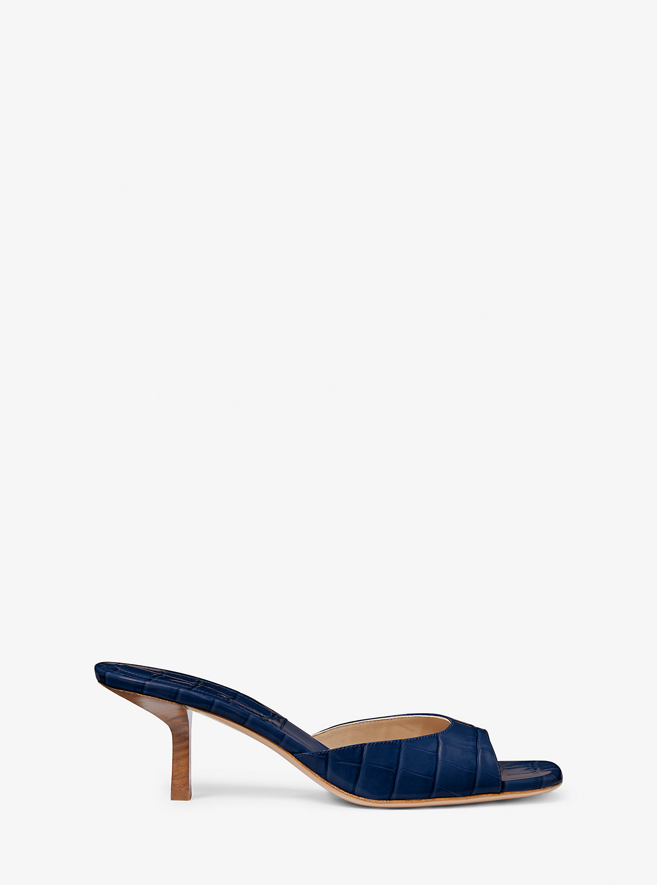 Anita Crocodile Preget Skinnsandaler - MARINEBLÅ