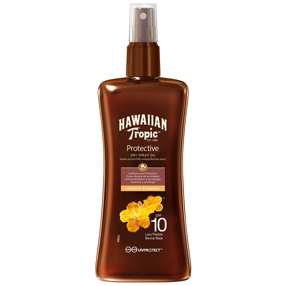 Hawaiian Tropic Protective Dry Spray Oil (SPF10) 200 ml