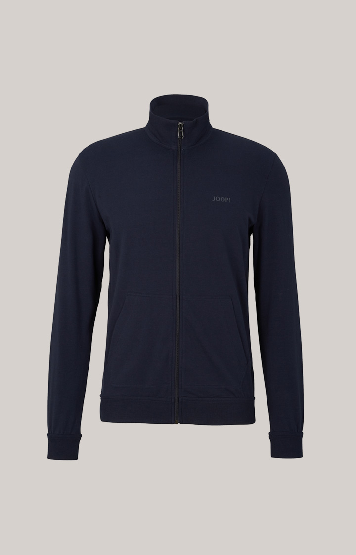 Loungewear Sweatjacke in Dunkelblau