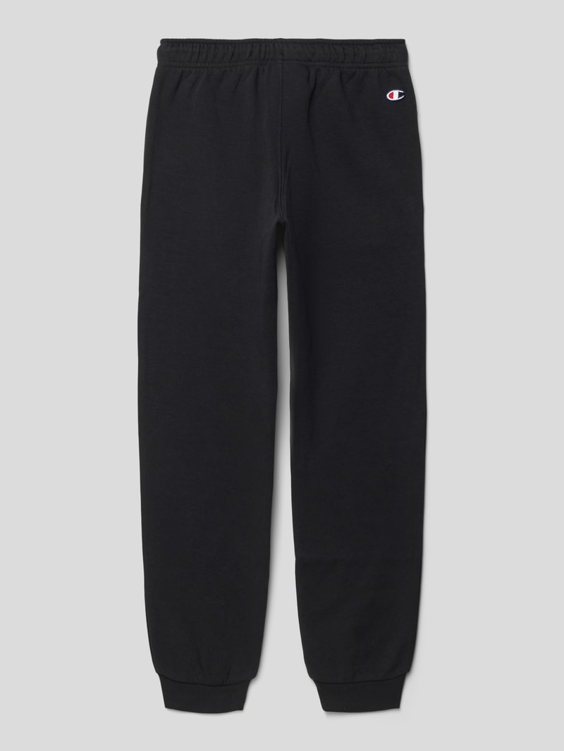 Sweatpants mit Label-Details in schwarz