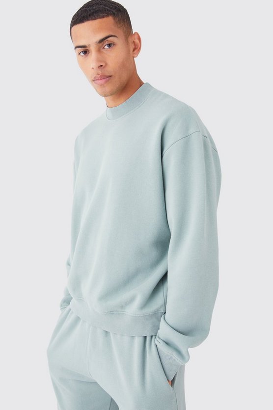 Kastiger Oversize Sweatshirt-Trainingsanzug mit Acid-Waschung