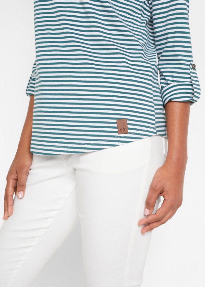 Langarmshirt mit U-Boot Ausschnitt