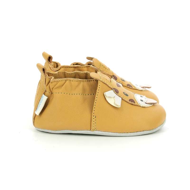 Chaussons cuir tannage vegetal Cute Girafon