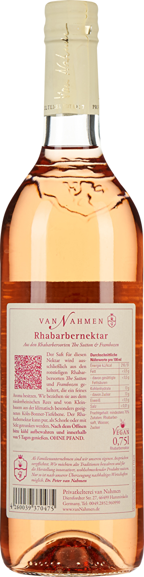 van Nahmen Rhabarbernektar
