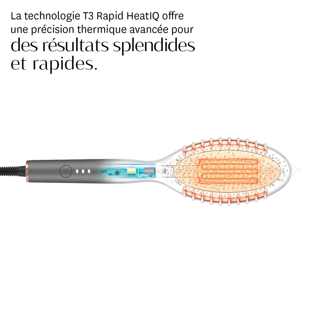 T3 Edge Heated smoothing & styling brush Brosse chauffante lissante