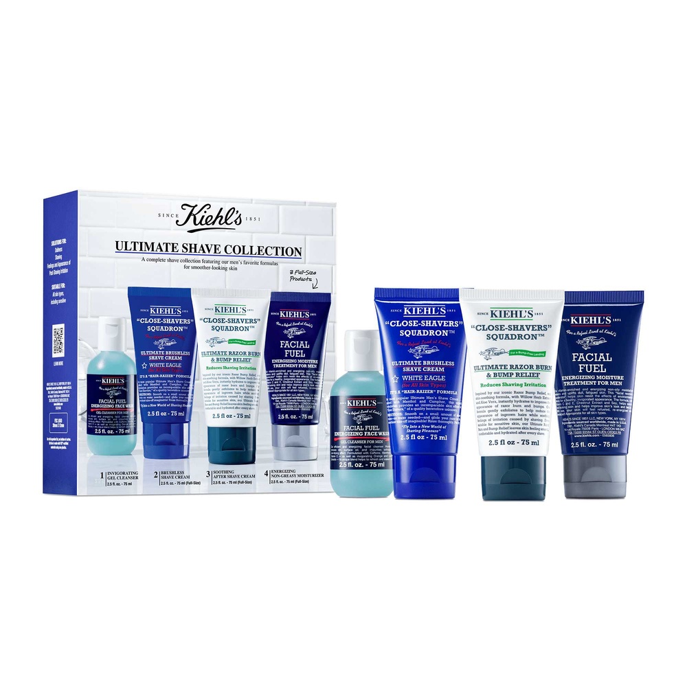 kiehl's Facial Fuel Energizing Face Wash 75ml Coffret routine de soins rasage pour homme