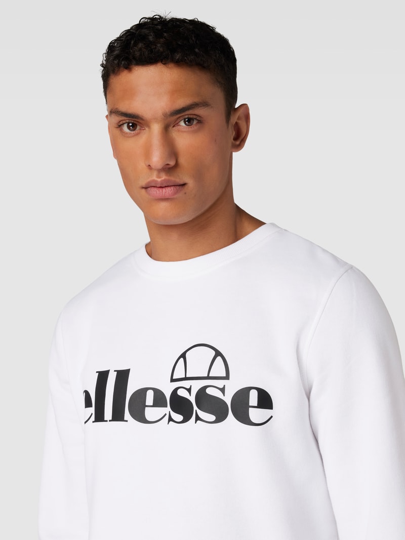 Sweatshirt mit Label-Print Modell 'Bootia' in weiß