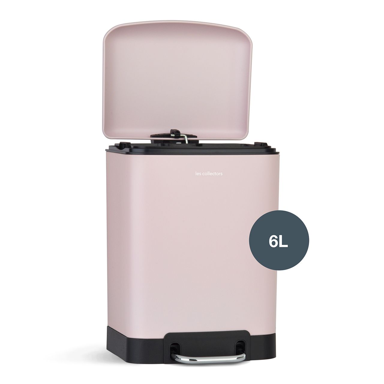 Les Collectors Tret-Mülleimer N°678 / Edelstahl / mattes pink, 6 L / rechteckig und praktisch