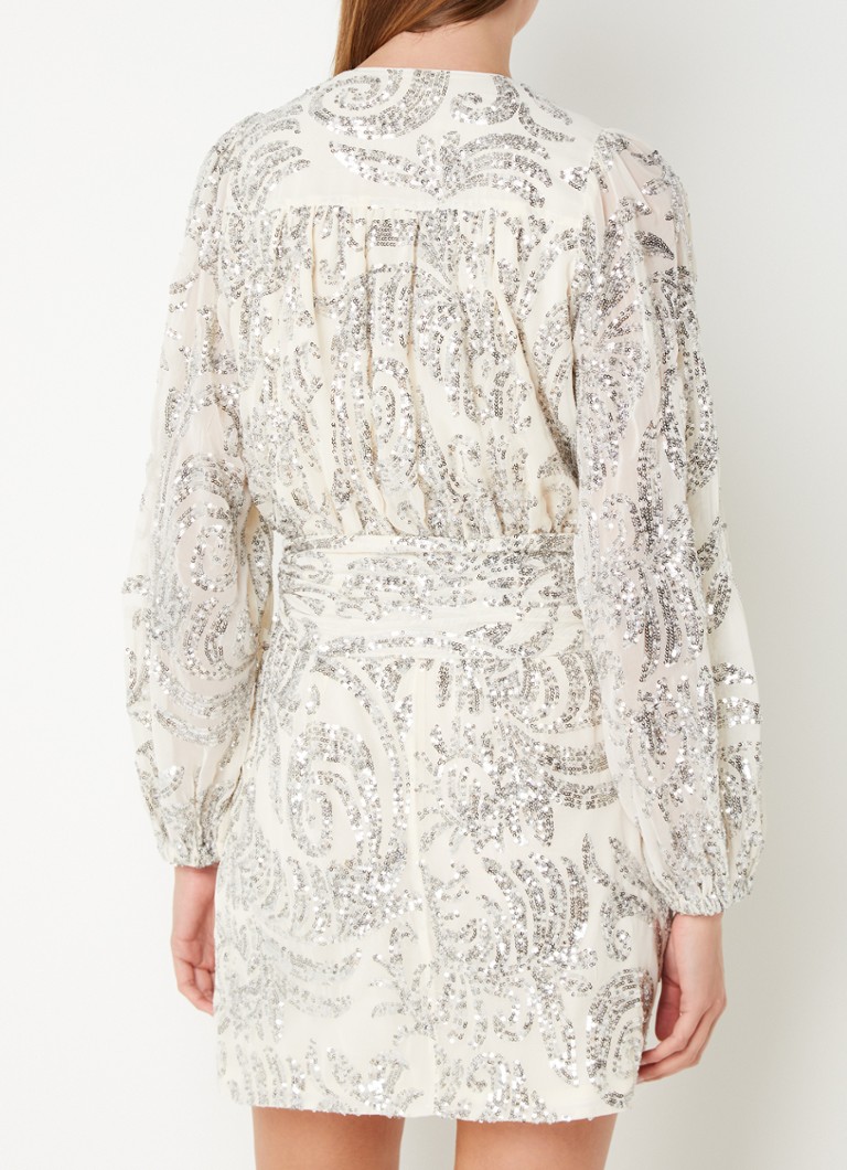 JOSH V Trina mini wrap dress with sequins
