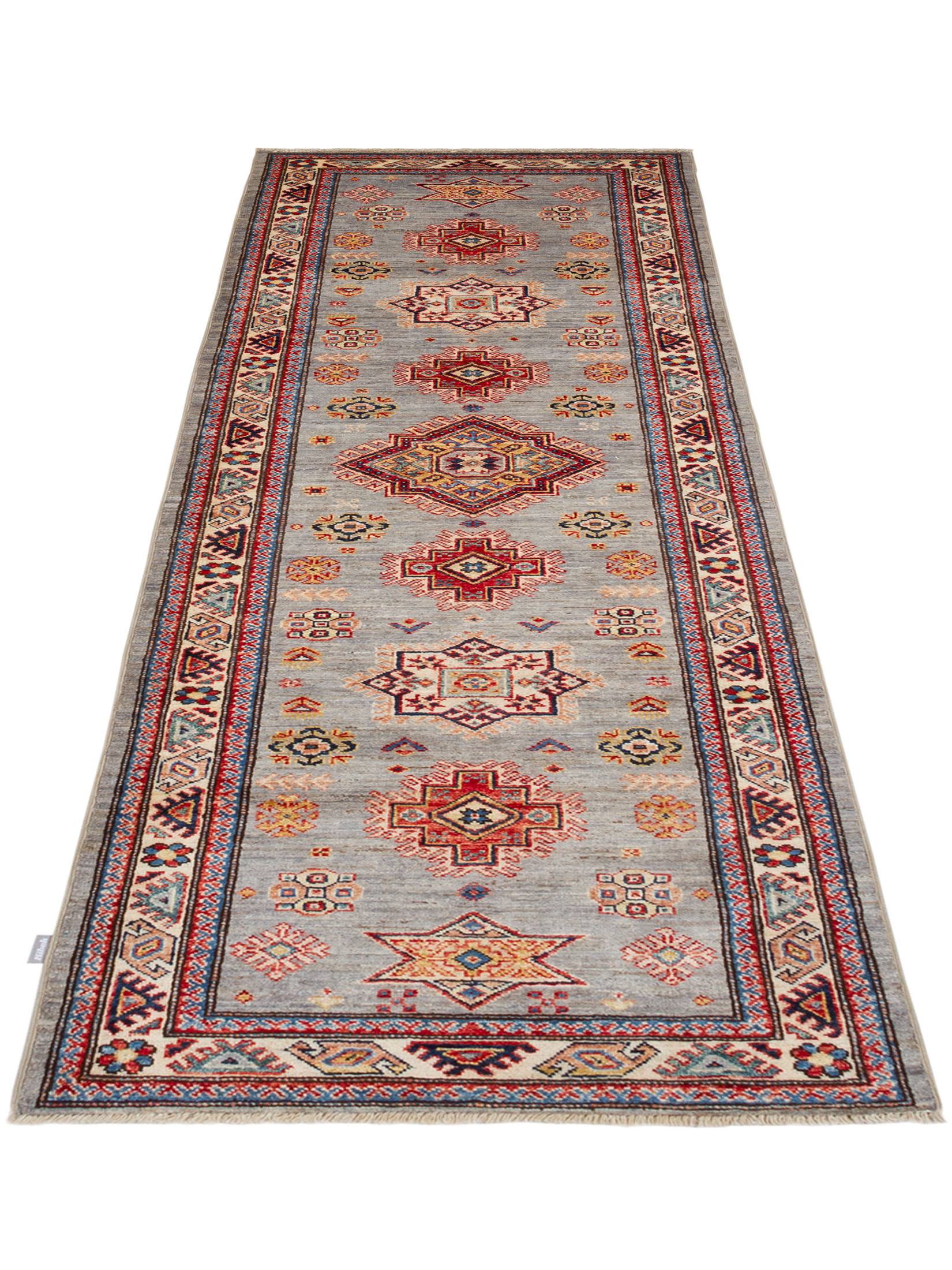 Kazak Ghazni ca. 246 x 83 cm, Unikat / Einzelstück