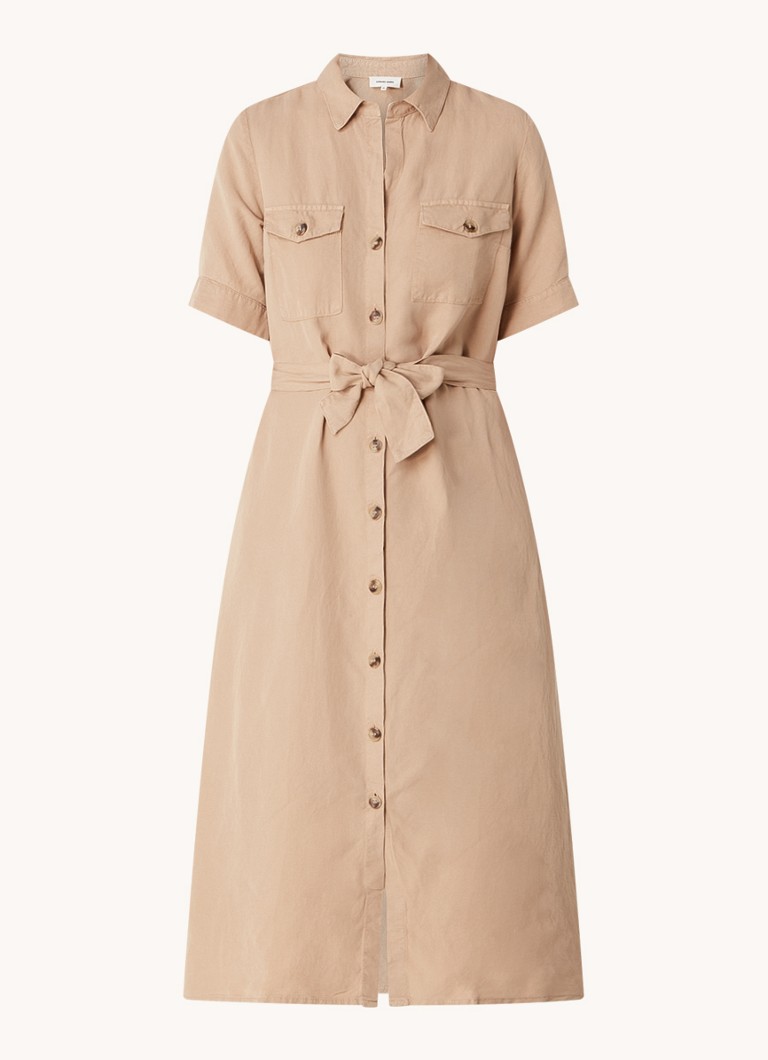 Gerard Darel  Estille maxi blousejurk met strikceintuur