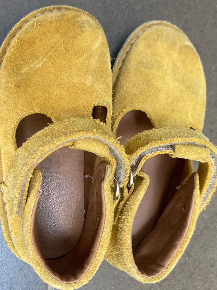 lamino Leder-Barfuß-Halbsandalen in Gelb günstig kaufen 26