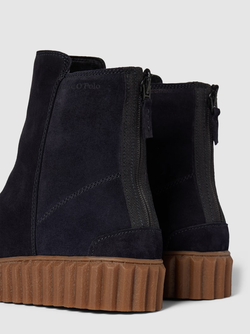 Boots mit Label-Detail Modell 'BIANCA' in marineblau