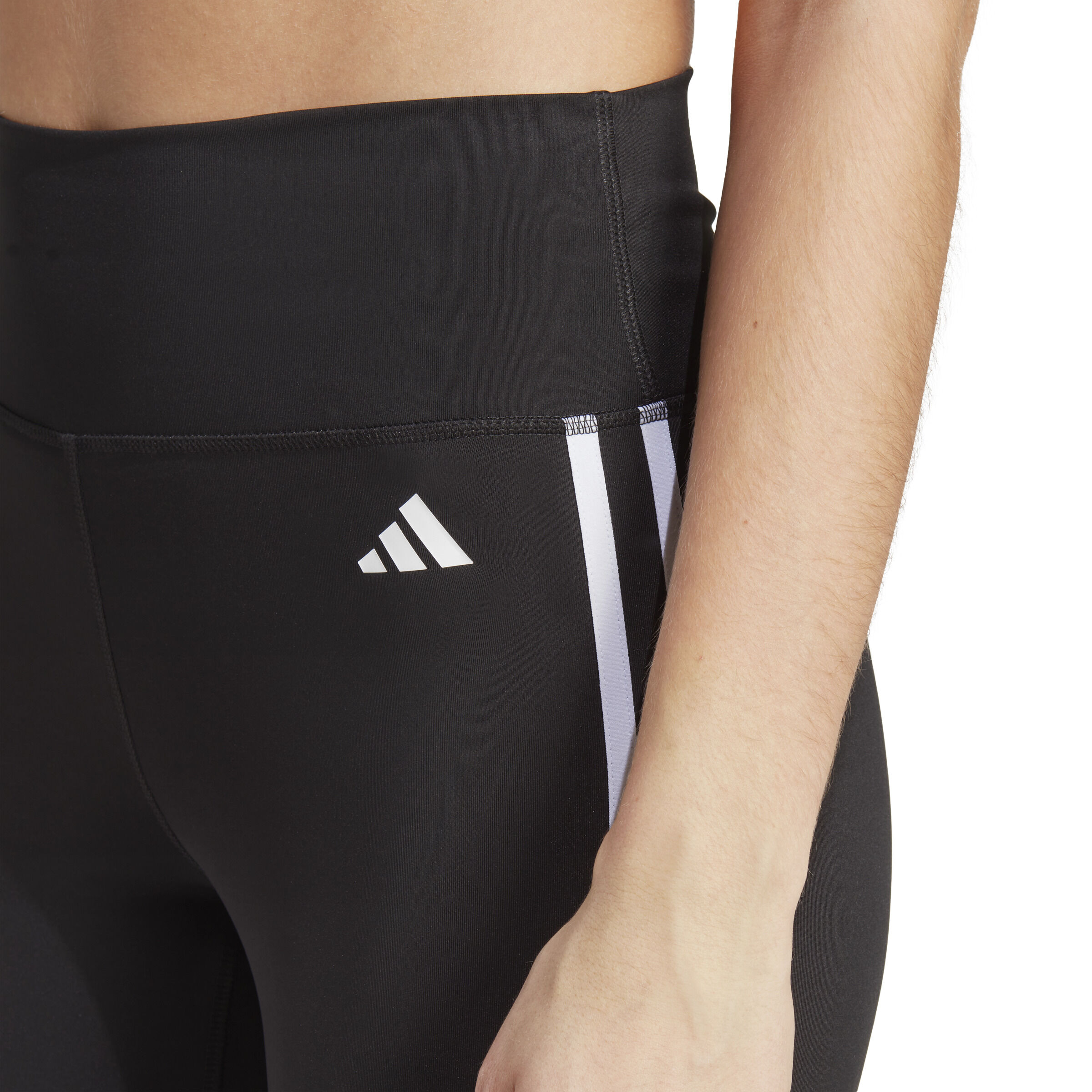 Essentials Train 3-Stripes High-Waisted Tight Damen - Schwarz
