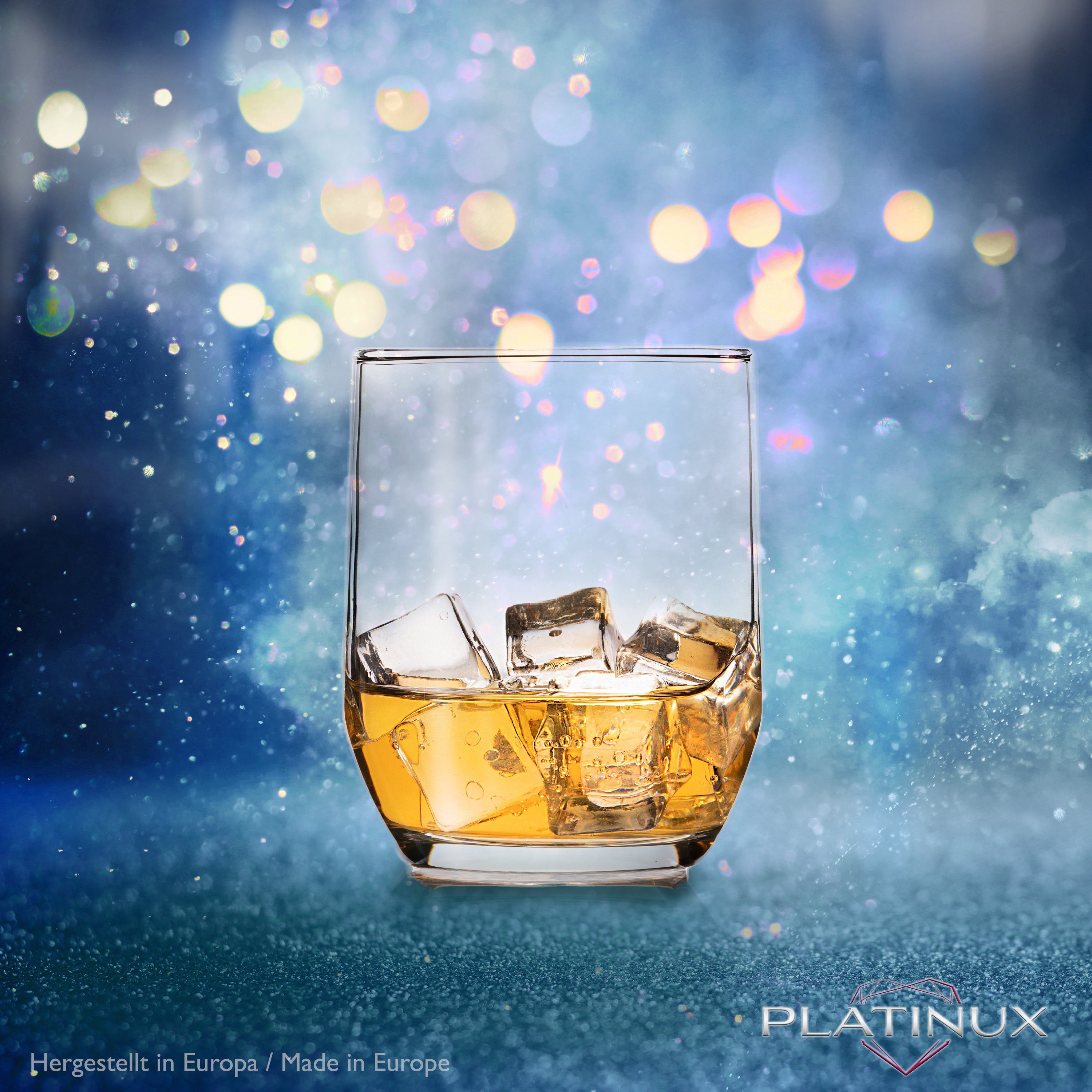 PLATINUX Glas Elegante Trinkgläser Set 6 Teilig, Glas, 240ml Wassergläser Saftgläser Whiskeygläser Spülmaschinenfest