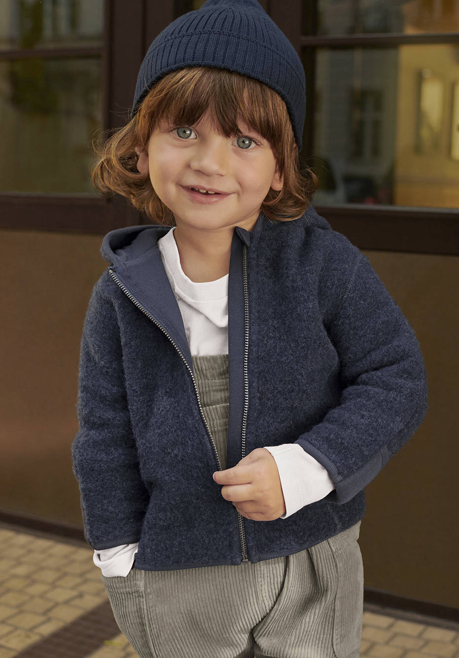 Wollfleece-Jacke aus reiner Bio-Merinowolle