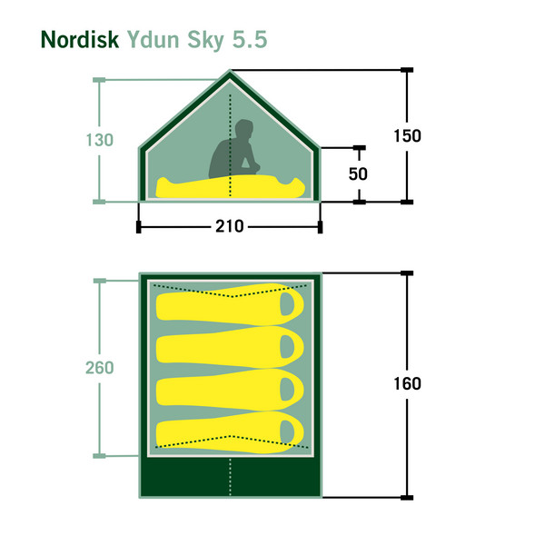 YDUN SKY 5.5 TECHNICAL COTTON TENT - Gruppenzelt