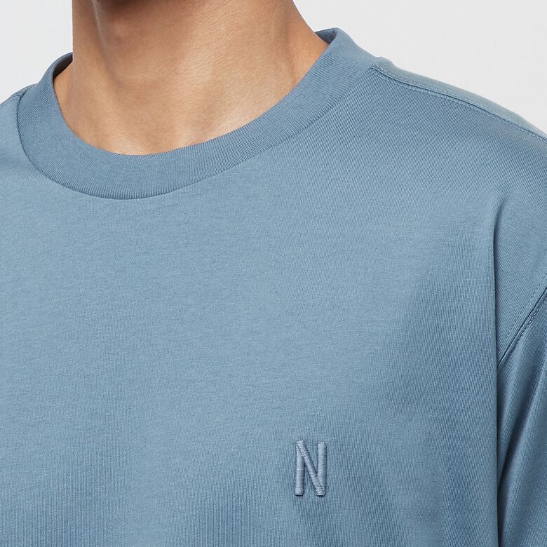 Norse Projects Johannes Organic N Logo T-shirt fog blue