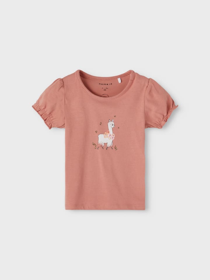 name it Mädchen T-Shirt mit Giraffen Motiv in Rosa günstig kaufen