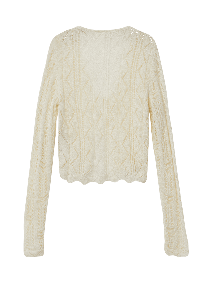 s.Oliver Strickjacke langarm in Creme günstig kaufen