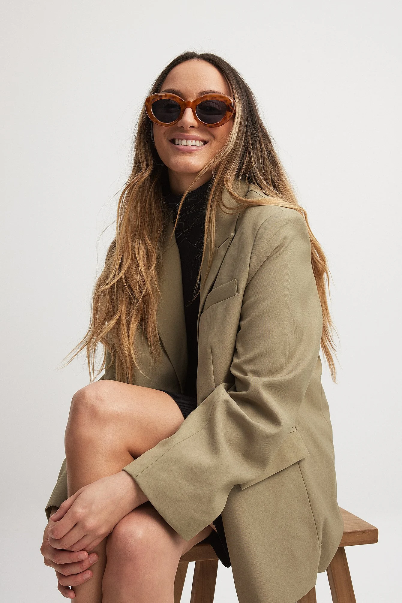 Aufgeblasene Cateye-Sonnenbrille