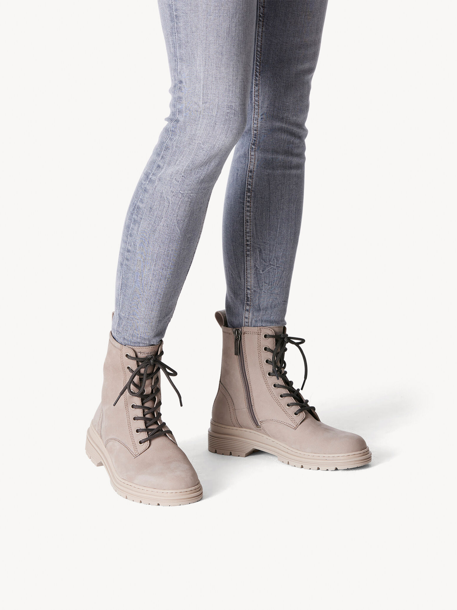 Bottine en cuir - beige