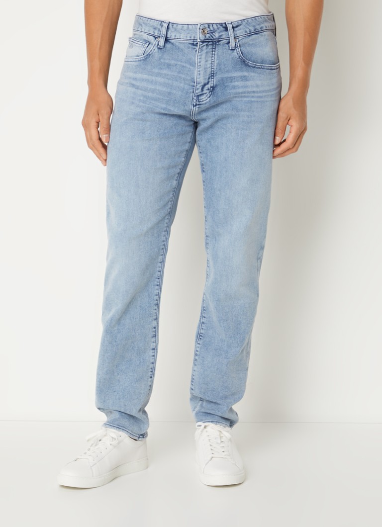Jeans slim Armani Exchange con tasche laterali e lavaggio chiaro