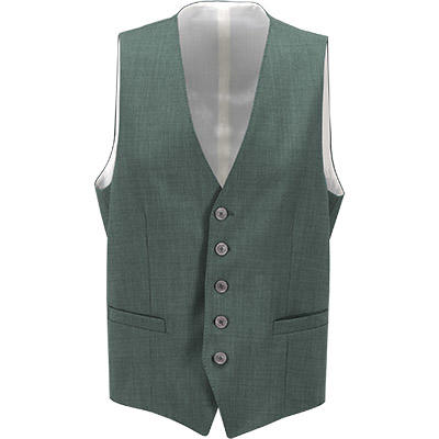 BALDESSARINI, Weste, Slim Fit, Schurwolle, grün