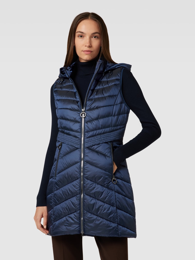 Weste mit Steppnähten in marineblau
