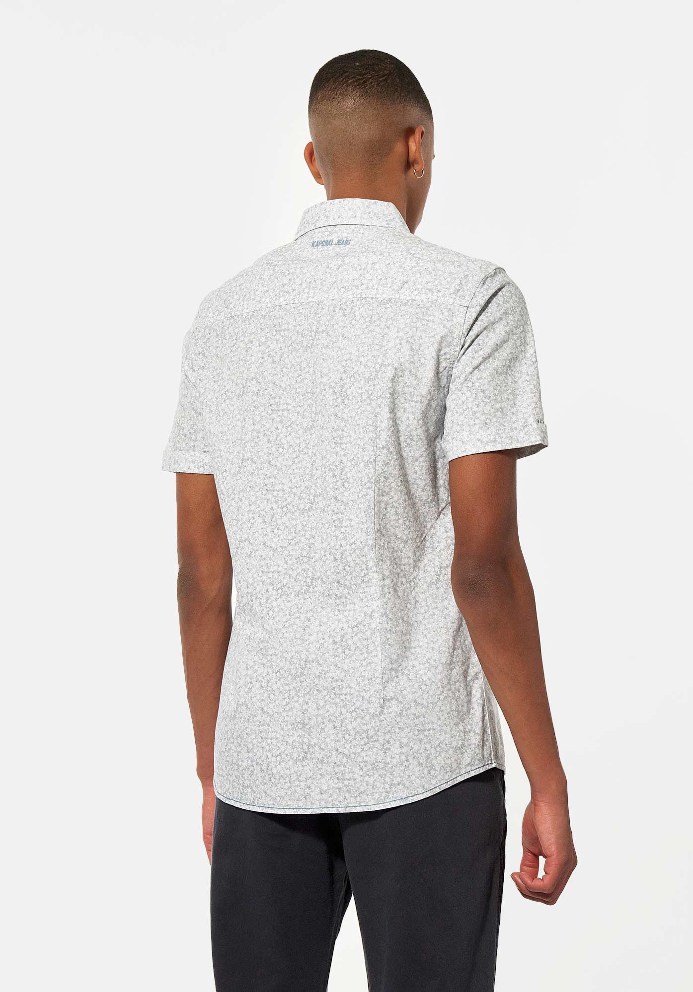 NOOR   Chemise fleurie verte Homme
