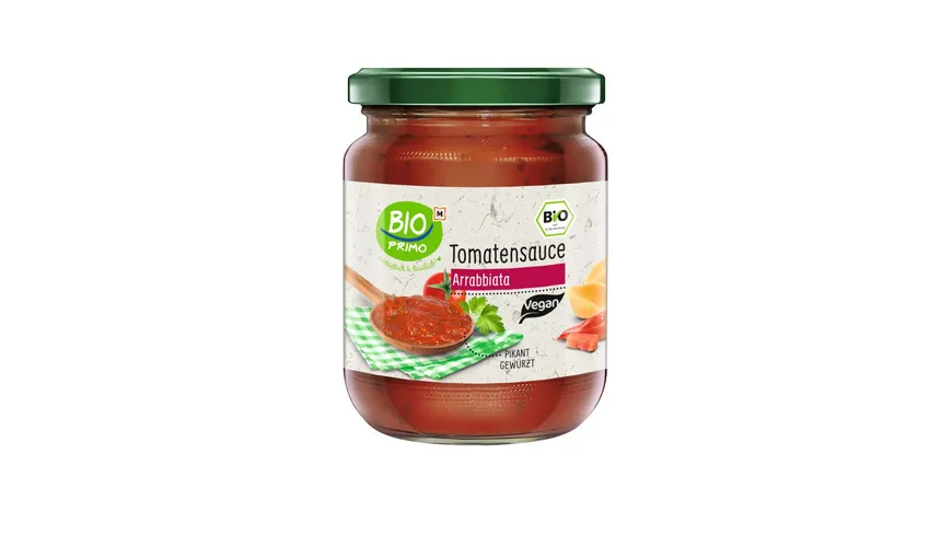 BIO PRIMO Bio vegane Tomatensauce Arrabiata 350 ml