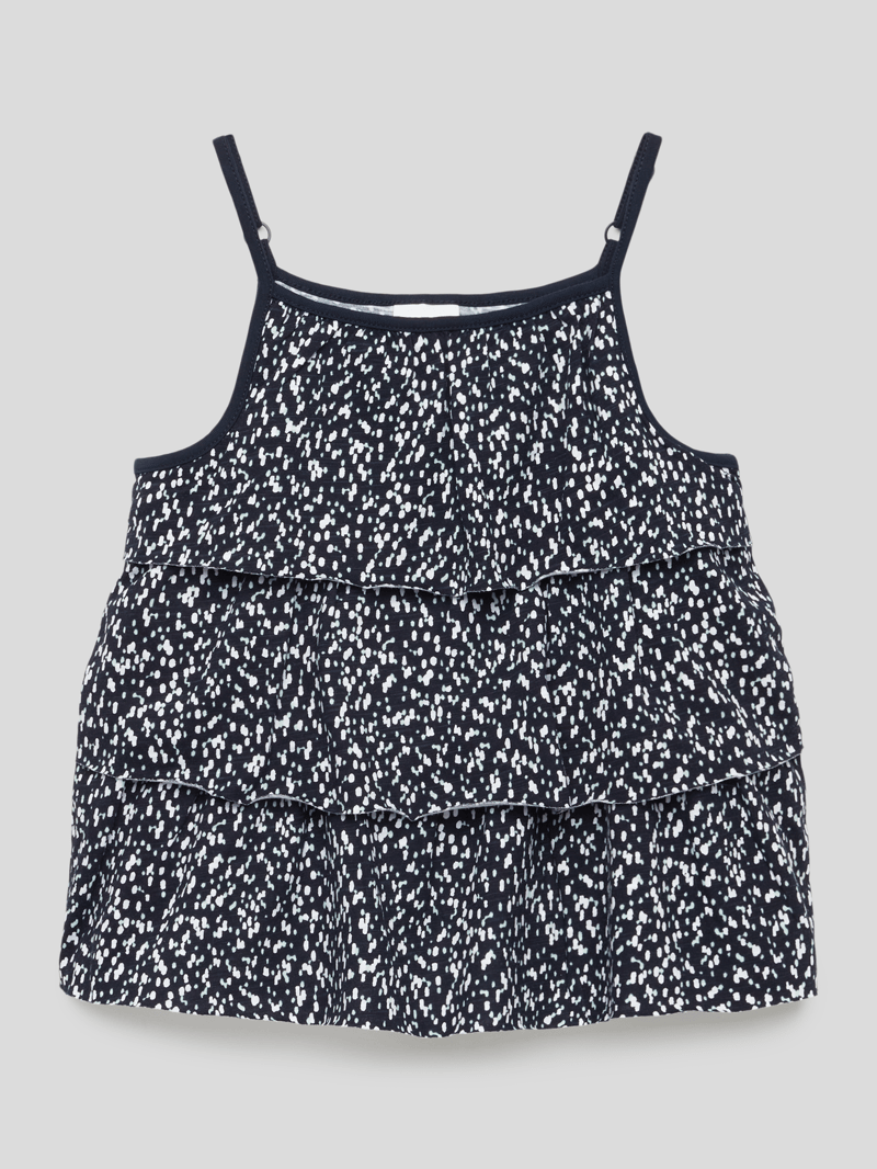Top mit Allover-Muster in marineblau