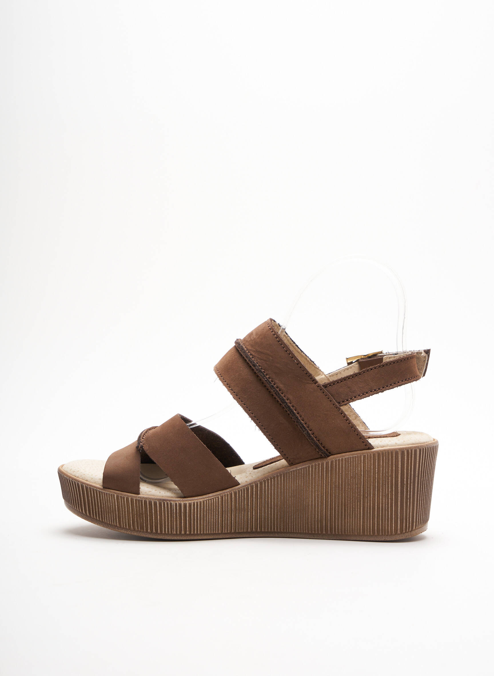 Brodequins Sandales Nu Pieds Femme couleur marron