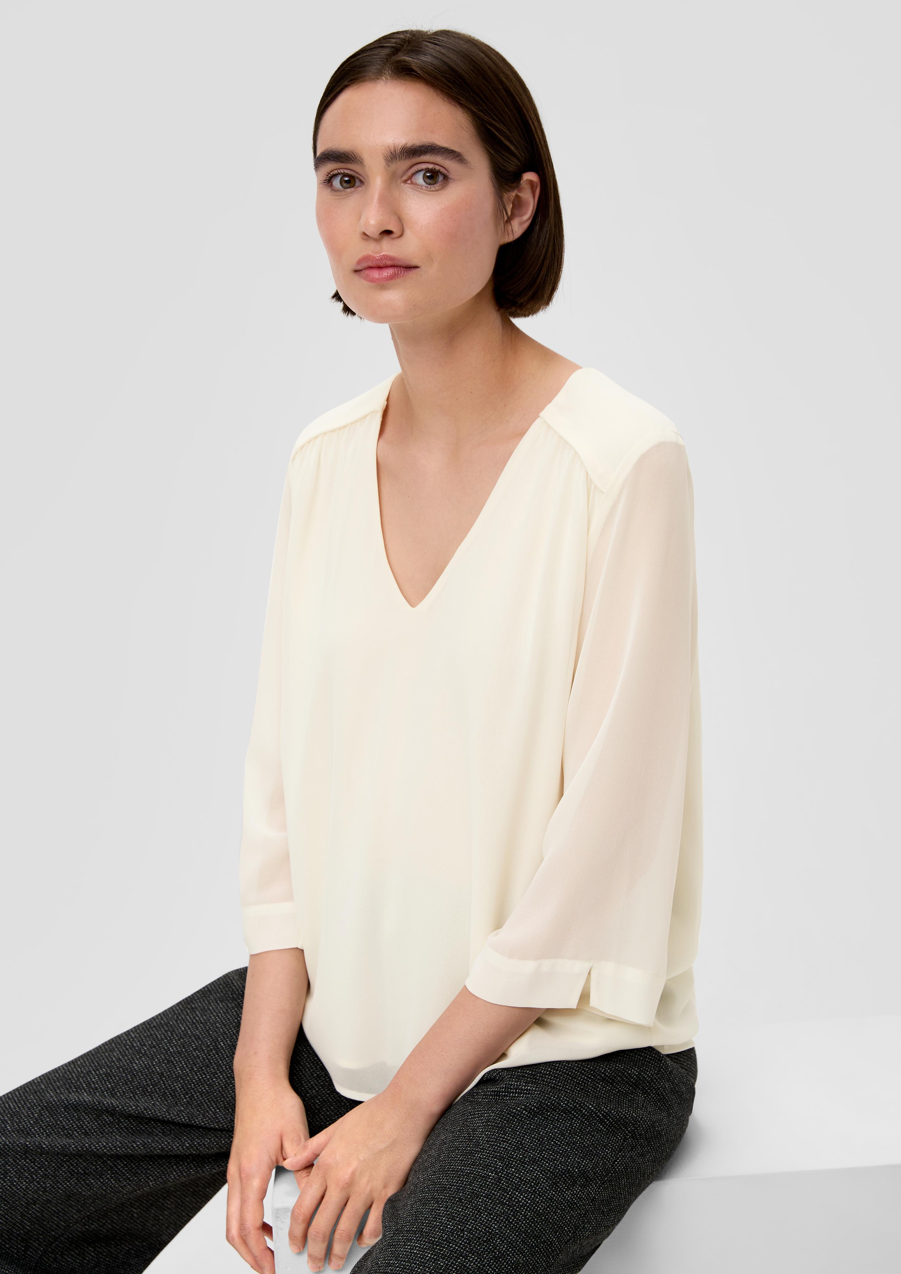 Chiffonbluse mit Viskosefutter  2136584-0700