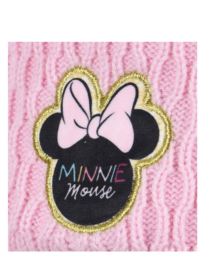 Disney Minnie Mouse Wintermütze mit Bommel in Rosa günstig kaufen