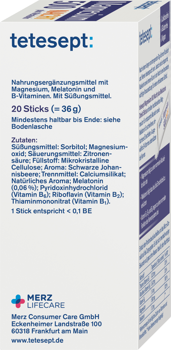 Magnesium Nacht plus Melatonin Direkt Sticks 20 St, 36 g