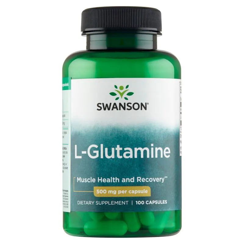 Cápsulas de L-Glutamina Swanson 500 mg