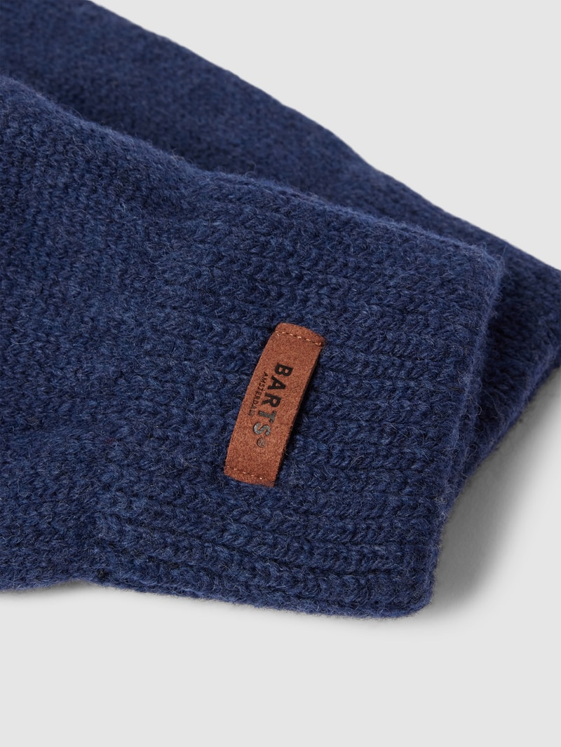 Handschuhe mit Label-Detail Modell 'HAAKON' in marineblau