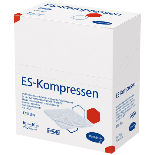 ES-KOMPRESSEN steril 10x10 cm 8fach  25X2 St  Kompressen