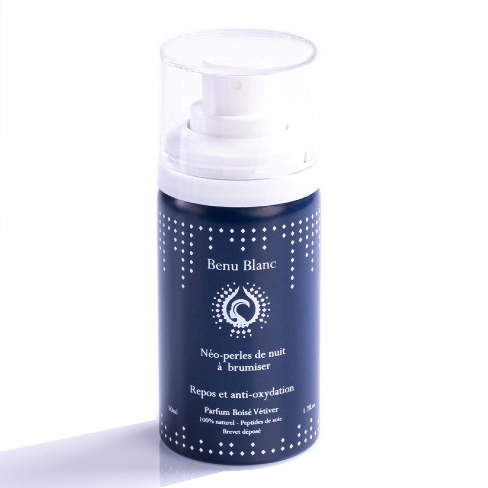 benu blanc Boisé Vétiver Brume de soins 100% naturelle à vaporiser sur l'oreiller