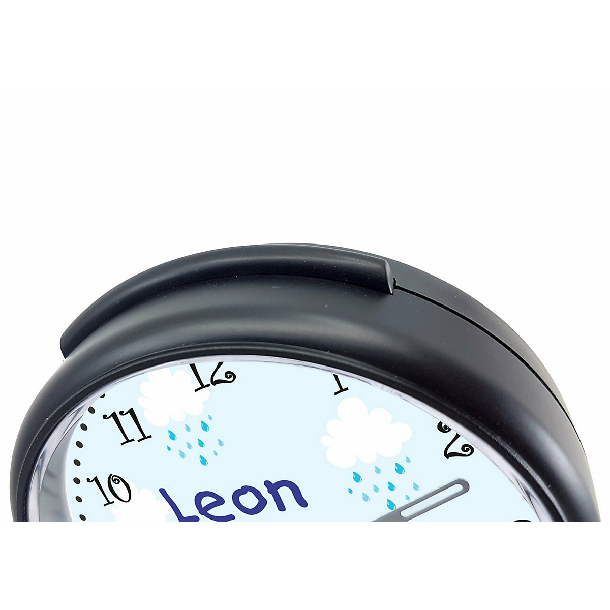 Kinder Funkwecker personalisiert mit Namen Ente Atom-/Funkuhr, 12-Stunden-Anzeigeformat, Schlummerfunktion, Nachtlicht, Geräuschlos/Ohne Ticken