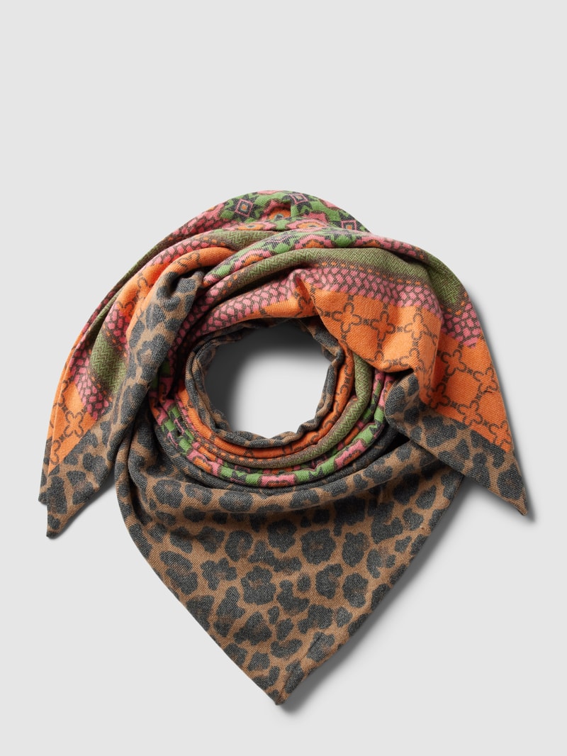 Schal mit Allover-Print in orange