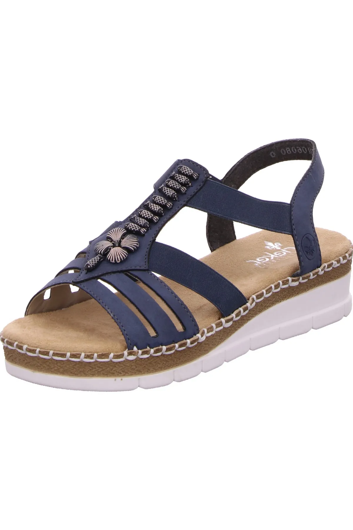 Rieker  Sandalette - Dunkelblau - Flacher Absatz