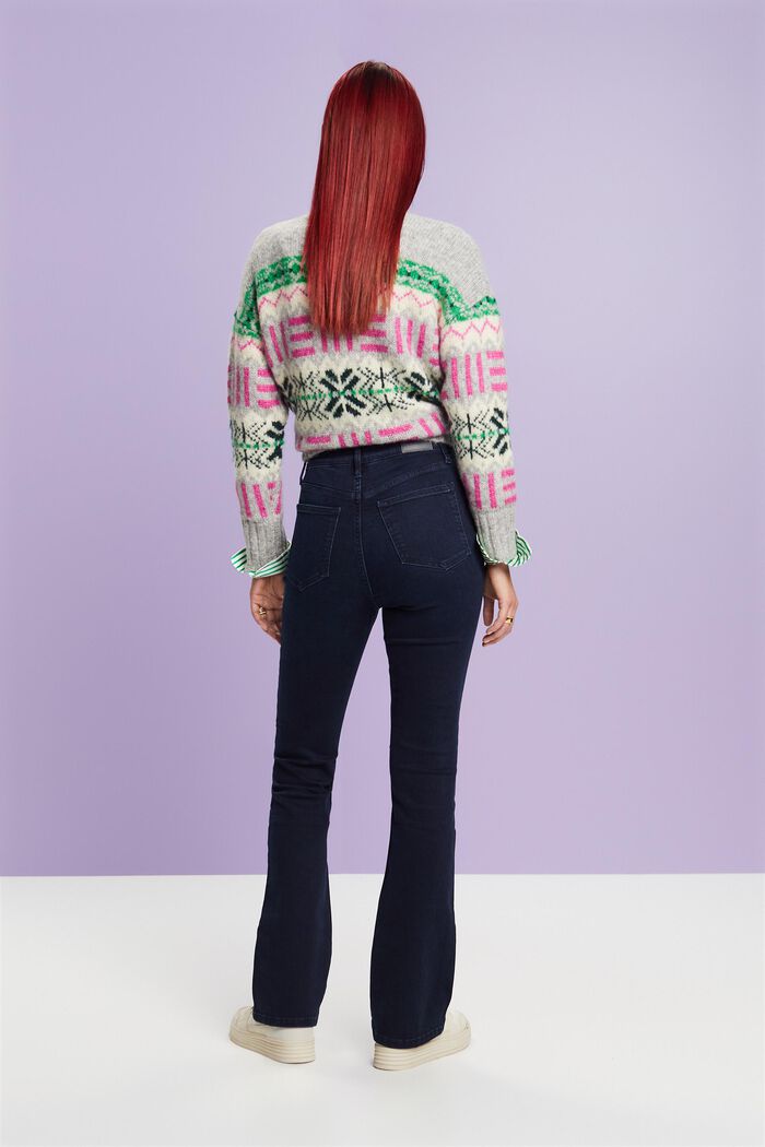 Racer-Bootcut-Jeans mit besonders hohem Bund