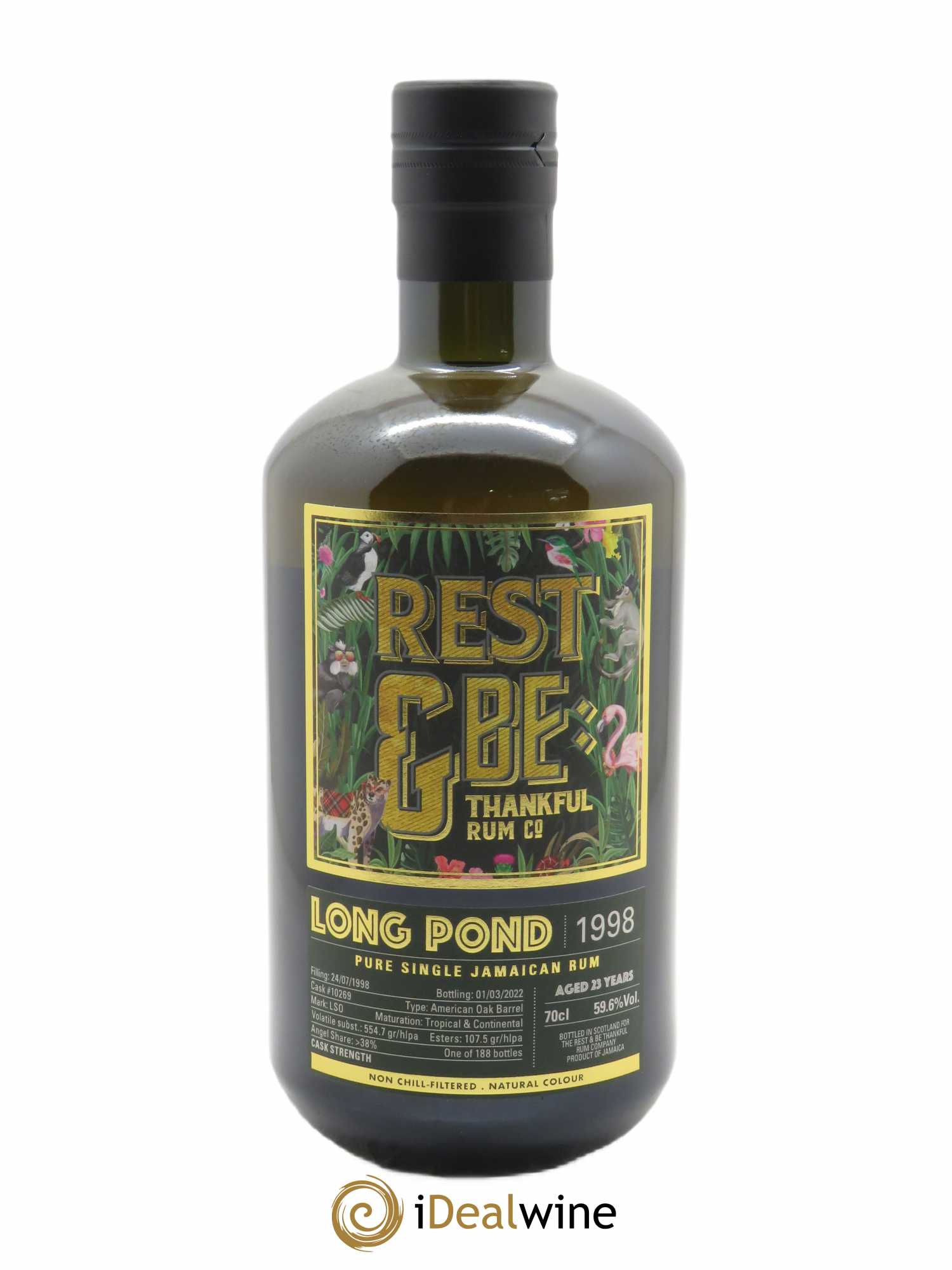 Rum Long Pond LSO Single Cask Rest & Be (70cl) 1998 - Lot de 1 Bouteille