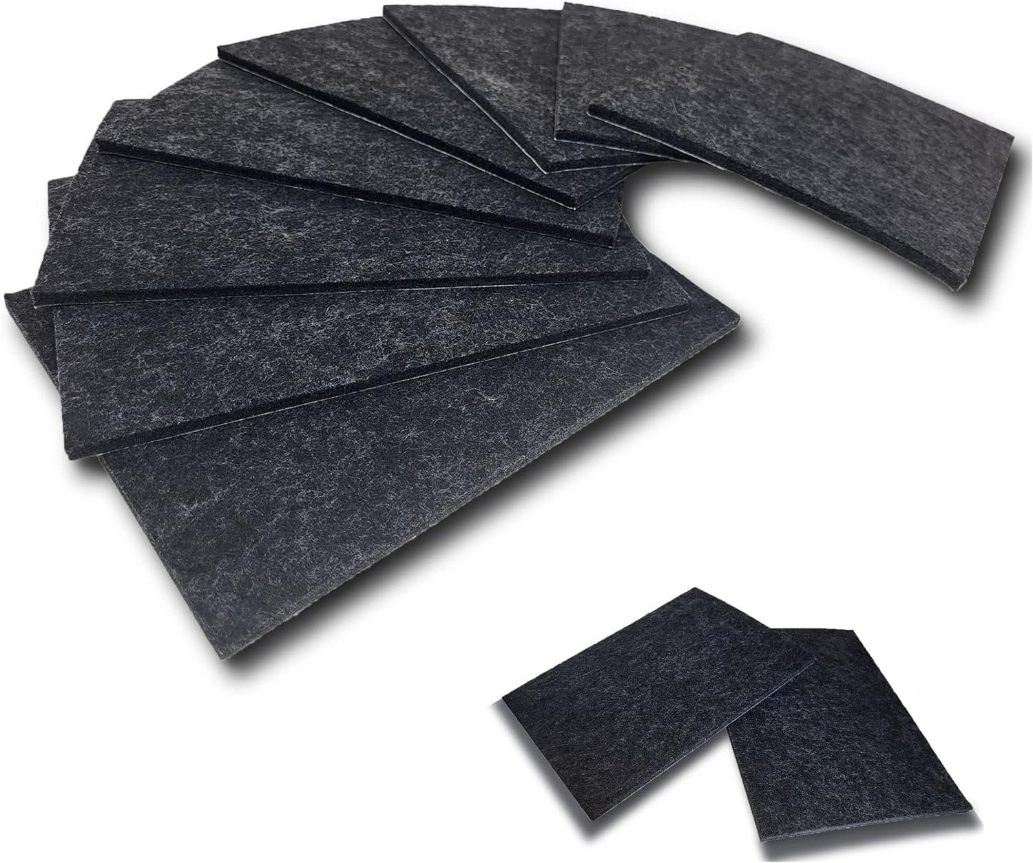 ToCi Filzgleiter Filzgleiter 8er Set Schwarz 200x150mm anpassbar für Möbel Bodenschutz