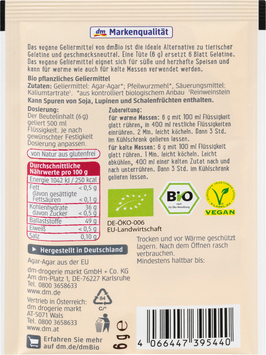 Geliermittel, vegan (3x6 g), 18 g