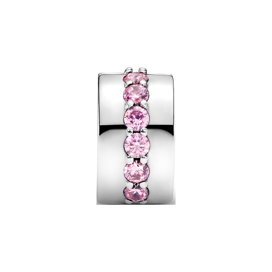 Pandora Charm Moments Rosafarbene funkelnde Linie Clip
