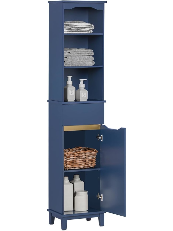SoBuy Hochschrank in Blau - (B)35 x (H)170 x (T)30cm günstig kaufen onesize